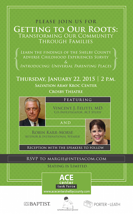 Please join us for Getting to Our Roots: Transforming Our Community Through Families. January 22, 2015, 2pm-4pm at the Salvation Army KROC.